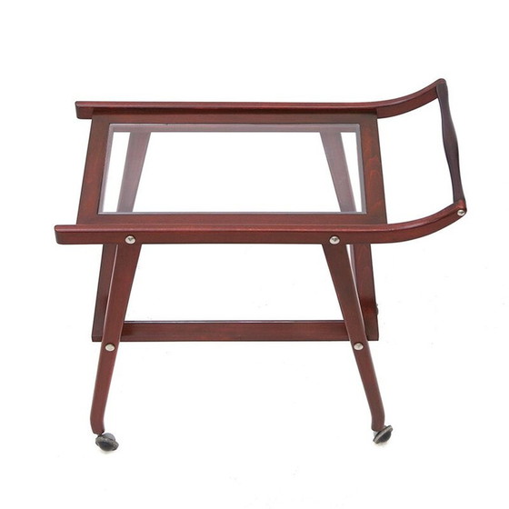 Image 1 of Vintage cart with glass shelves, 1950