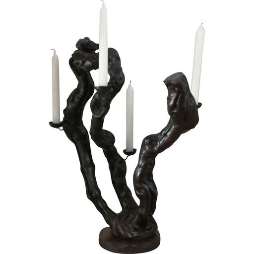 Vintage vine candle holder with 4 candles, 1970