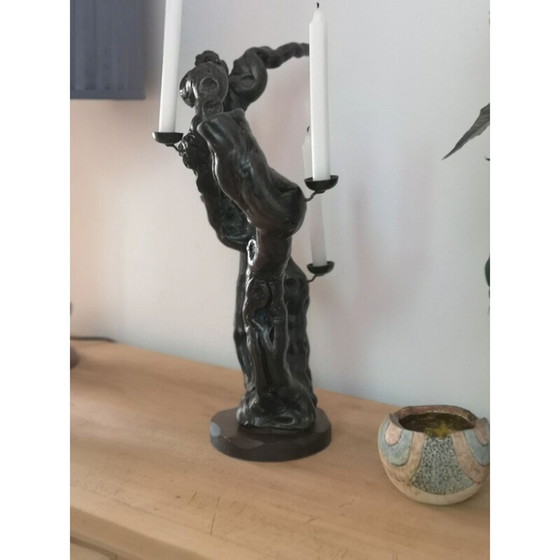 Image 1 of Vintage vine candle holder with 4 candles, 1970