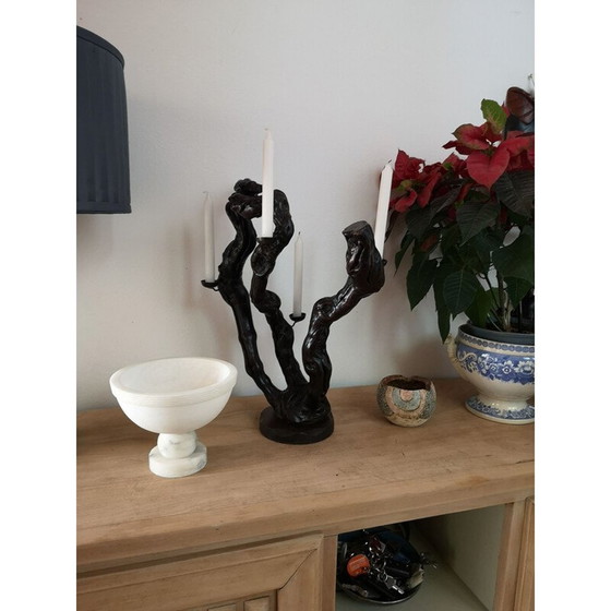 Image 1 of Vintage vine candle holder with 4 candles, 1970