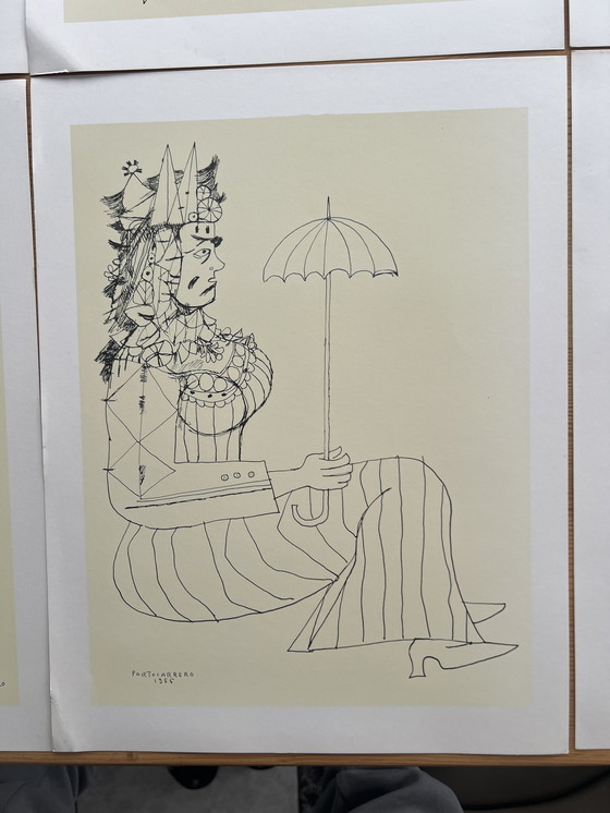 Image 1 of Mascaras (The Masks),  Rene Portocarrero Complete Portfolio Of 12 Prints (Cuban Art). 
