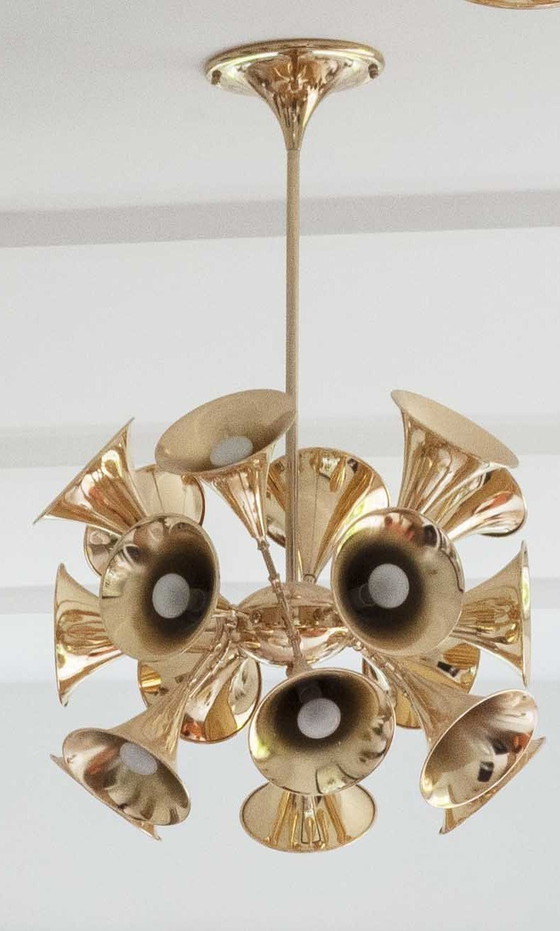 Image 1 of Eichholtz Pendant Lamp Chandelier Brass