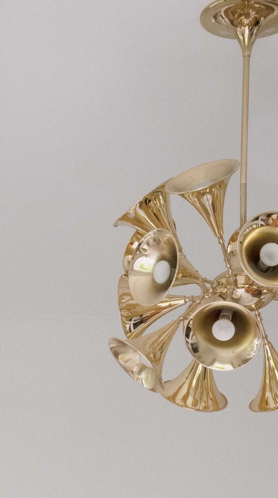 Image 1 of Eichholtz Pendant Lamp Chandelier Brass