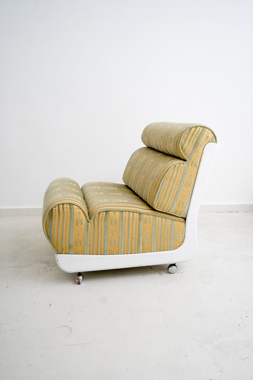 Striped modular lounge chair from the 1970s