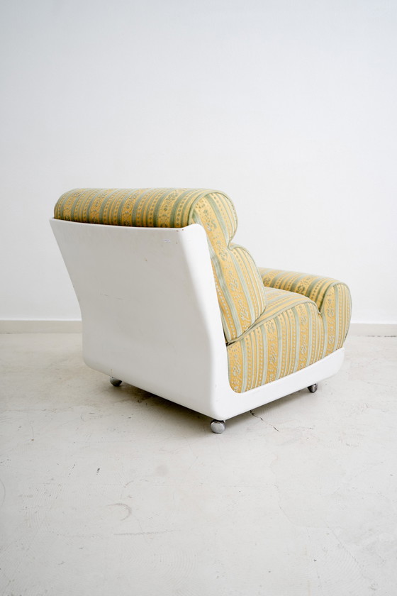 Image 1 of Striped modular lounge chair from the 1970s