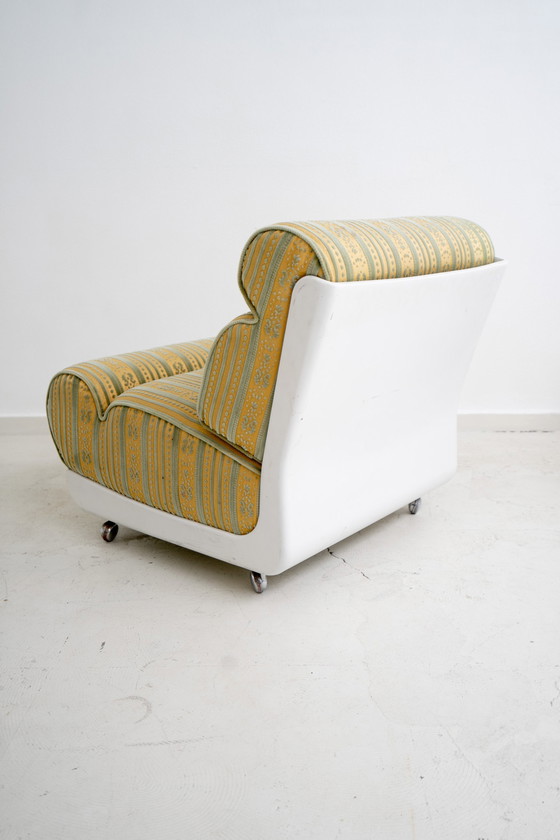 Image 1 of Striped modular lounge chair from the 1970s