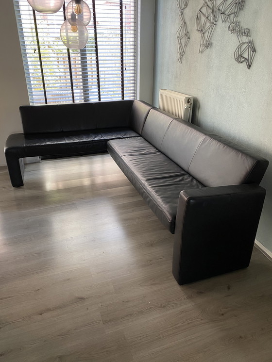 Image 1 of Dining Room Bench Beef Leather Black