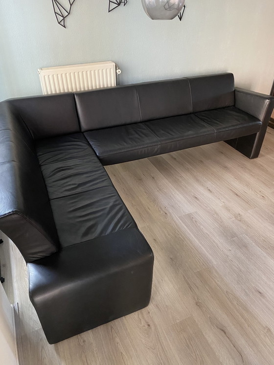 Image 1 of Dining Room Bench Beef Leather Black