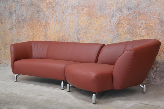 Image 1 of Newly Upholstered Leather Leolux Pupilla Design Corner Sofa