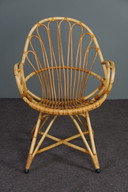 Poltrona vintage in rattan