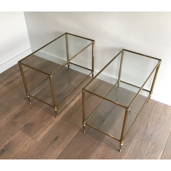 Image 1 of Pair of vintage brass sofa ends, 1940s