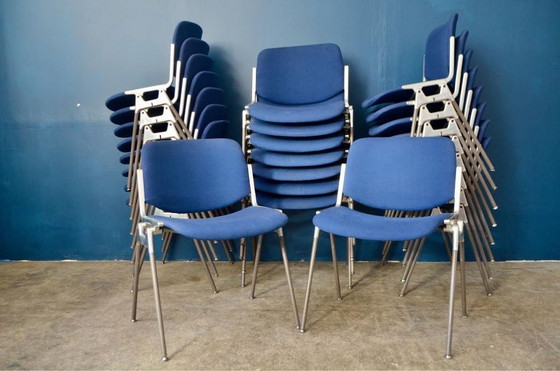 Image 1 of 55x Dsc 106 Blue Chairs By Giancarlo Piretti For Castelli