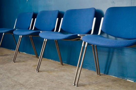 Image 1 of 55x Dsc 106 Blue Chairs By Giancarlo Piretti For Castelli