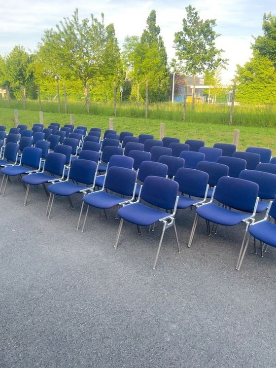 Image 1 of 55x Dsc 106 Blue Chairs By Giancarlo Piretti For Castelli