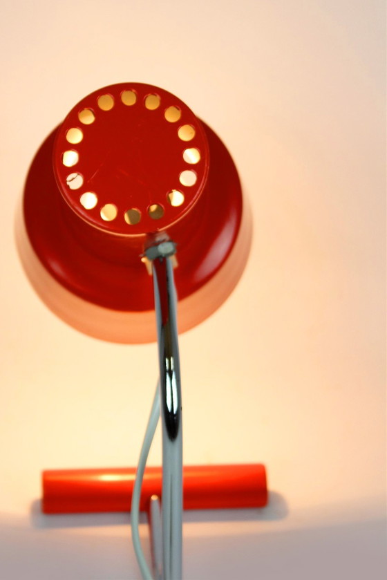 Image 1 of Red Table Lamp By Josef Hurka For Napako, 1960S