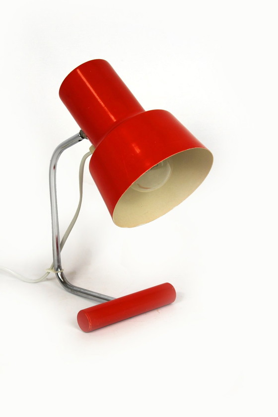 Image 1 of Red Table Lamp By Josef Hurka For Napako, 1960S