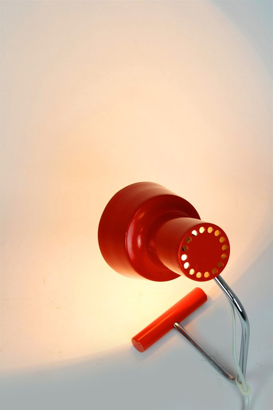 Image 1 of Red Table Lamp By Josef Hurka For Napako, 1960S