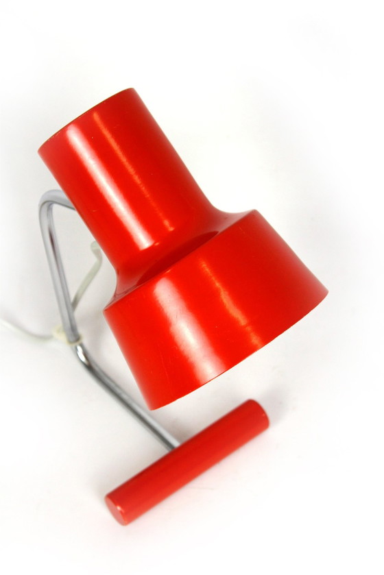 Image 1 of Red Table Lamp By Josef Hurka For Napako, 1960S