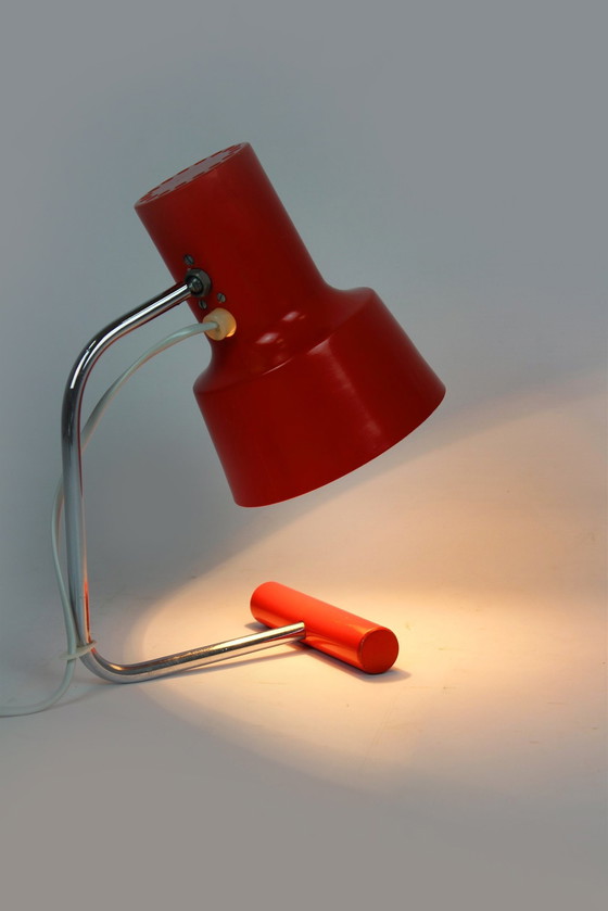 Image 1 of Red Table Lamp By Josef Hurka For Napako, 1960S