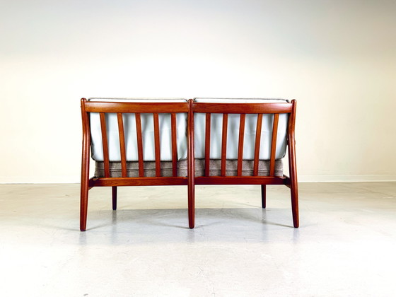 Image 1 of Mid - Century Svend Åge Teak Sofa 2-Seater Couch Glostrup