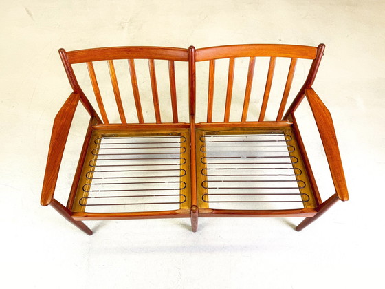 Image 1 of Mid - Century Svend Åge Teak Sofa 2-Seater Couch Glostrup