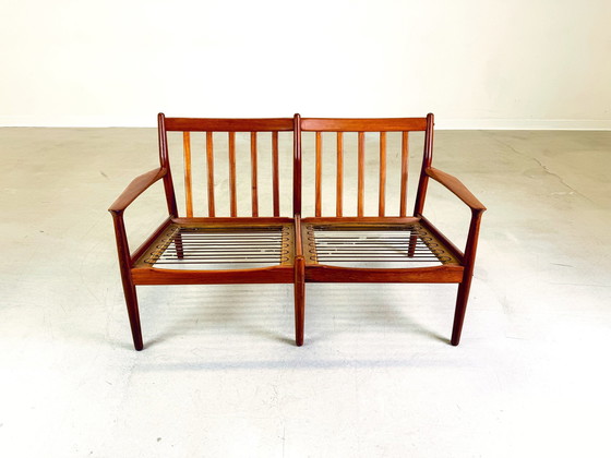 Image 1 of Mid - Century Svend Åge Teak Sofa 2-Seater Couch Glostrup