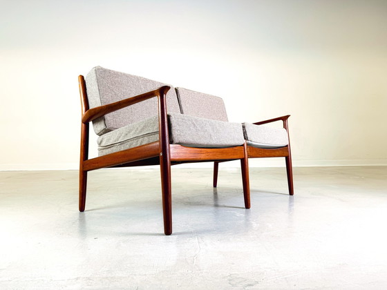 Image 1 of Mid - Century Svend Åge Teak Sofa 2-Seater Couch Glostrup