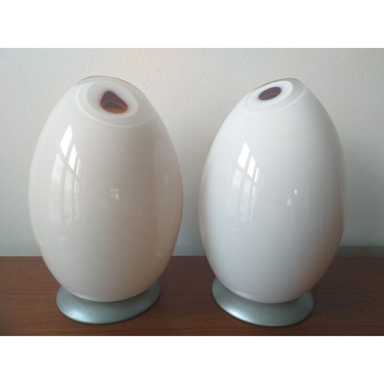 Image 1 of Pair of Table Lamps in Murano Glass by Mazzega, 1980s