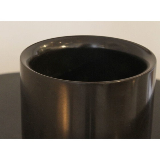 Image 1 of Vintage black marble vase by Angelo Mangiarotti Italy 1970s
