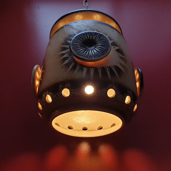 Image 1 of Vintage ceramic suspension lamp by Jette Helleroe by Axella, 1970