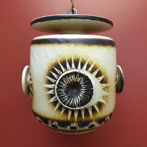 Image 1 of Vintage ceramic suspension lamp by Jette Helleroe by Axella, 1970