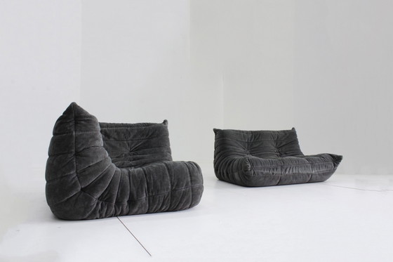 Image 1 of Togo ligne roset sofa set 2 seater and corner element