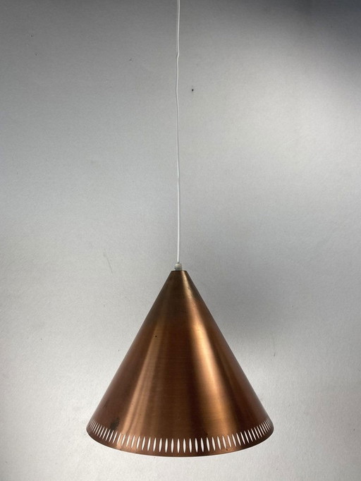 Perforated Copper Hanging Pendant From Nordisk Solar, 1960S