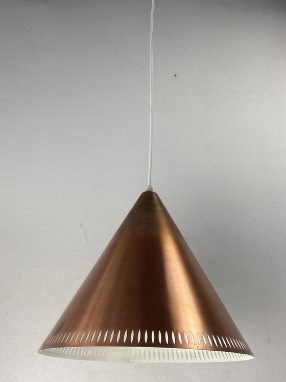 Image 1 of Perforated Copper Hanging Pendant From Nordisk Solar, 1960S