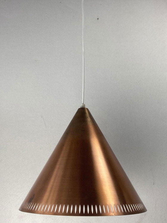 Image 1 of Perforated Copper Hanging Pendant From Nordisk Solar, 1960S