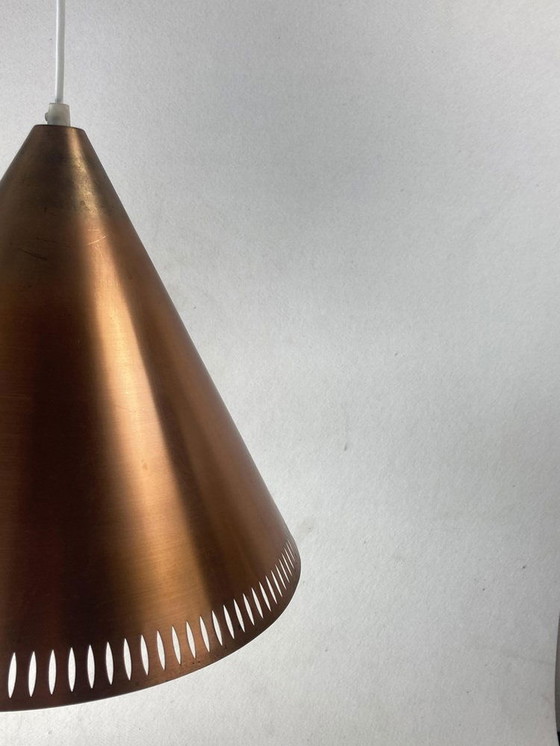 Image 1 of Perforated Copper Hanging Pendant From Nordisk Solar, 1960S