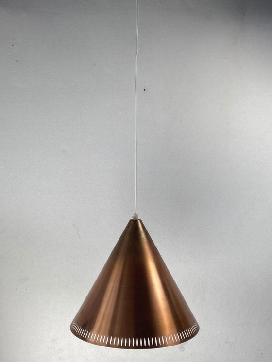 Image 1 of Perforated Copper Hanging Pendant From Nordisk Solar, 1960S