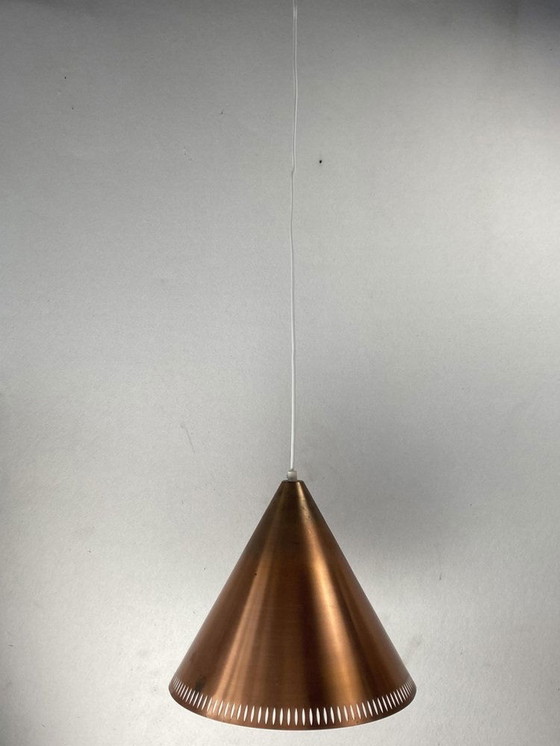 Image 1 of Perforated Copper Hanging Pendant From Nordisk Solar, 1960S