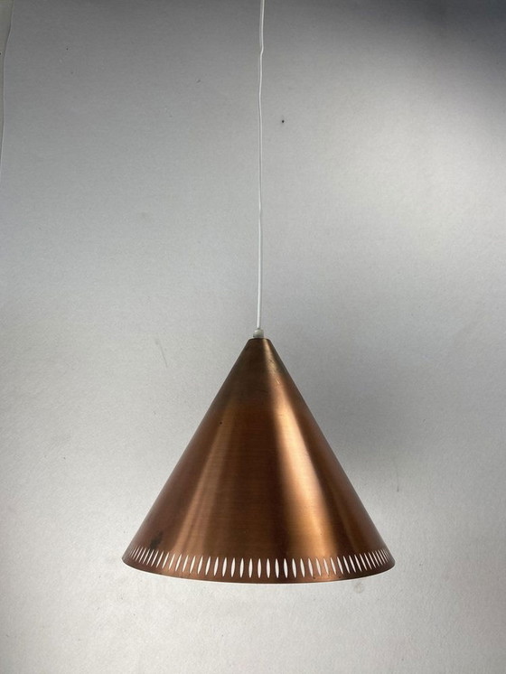 Image 1 of Perforated Copper Hanging Pendant From Nordisk Solar, 1960S