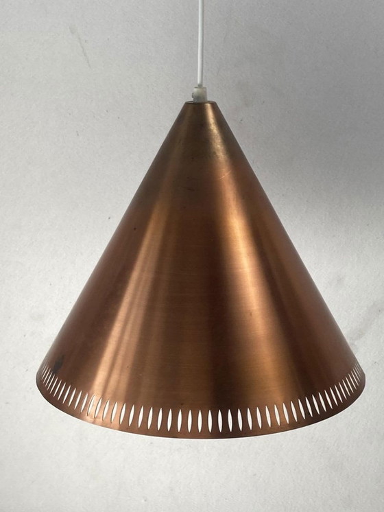 Image 1 of Perforated Copper Hanging Pendant From Nordisk Solar, 1960S