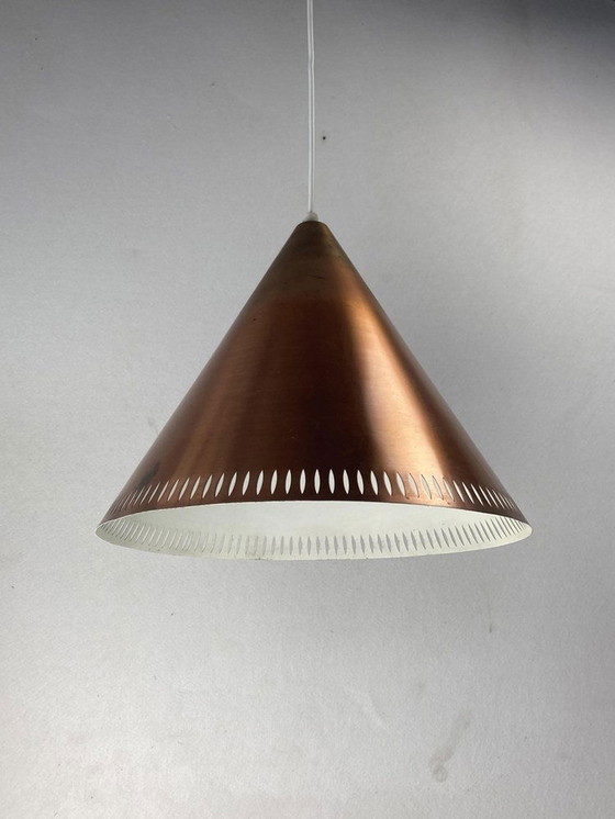 Image 1 of Perforated Copper Hanging Pendant From Nordisk Solar, 1960S