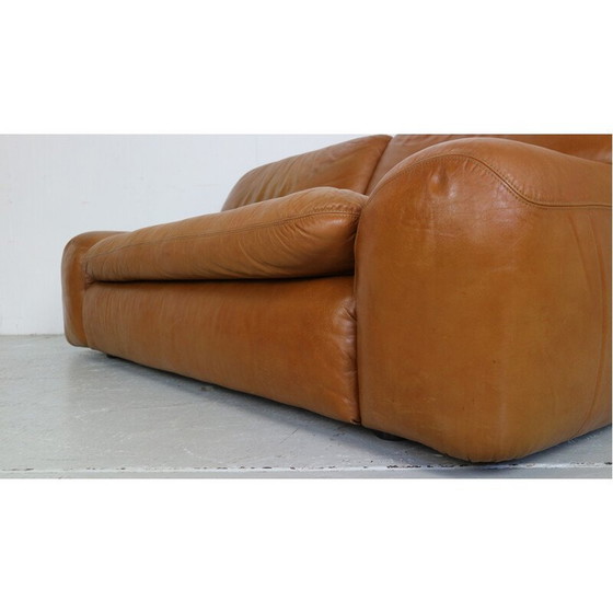 Image 1 of Vintage "Bengodi" leather sofa by Cini Boeri for Aflex, Italy 1970