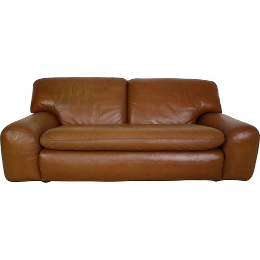 Vintage "Bengodi" leather sofa by Cini Boeri for Aflex, Italy 1970