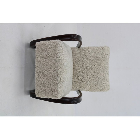 Image 1 of Vintage H-269 armchair in sheepskin by Jindrich Halabala for Thonet, 1930s