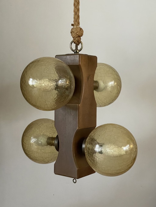 Massive Belgium - Vintage Solid Wood Pendant Lamp