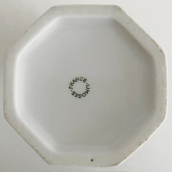 Image 1 of Vaso vintage ottagonale in porcellana di Limoges bianco