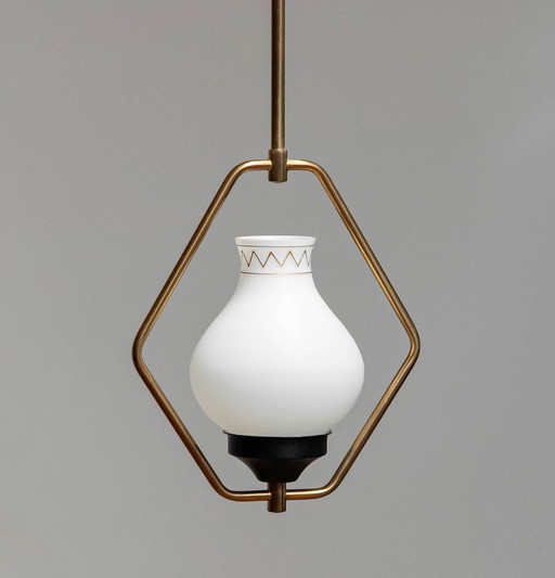 Lampe suspendue opale