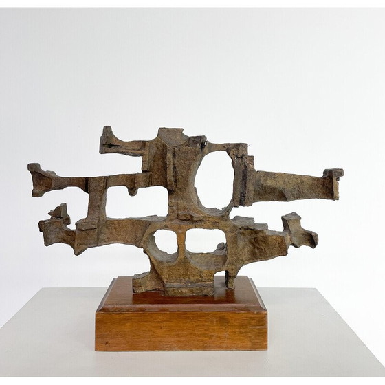 Image 1 of Vintage sculpture in wood and metal