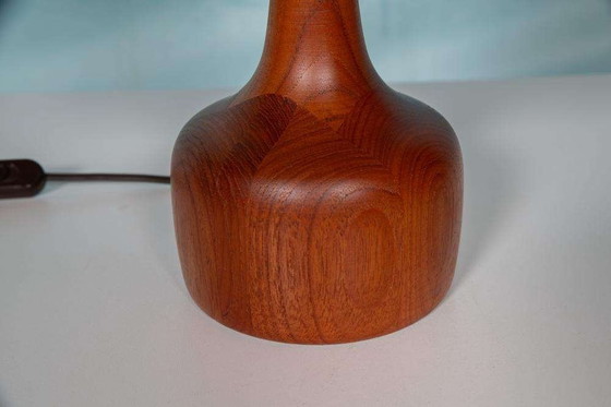 Image 1 of Japandi Danish design table lamp teak, sixties table lamp