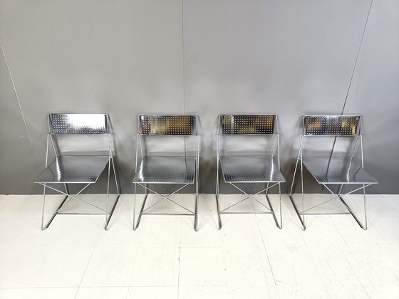 Image 1 of X-Line Chairs By Niels Jorgen Haugesen For Magis, 1977, Set Of 4